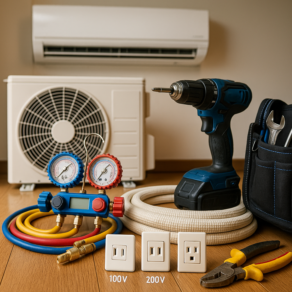 エアコン工事の要点と100V/200V|プロスペック合同会社
